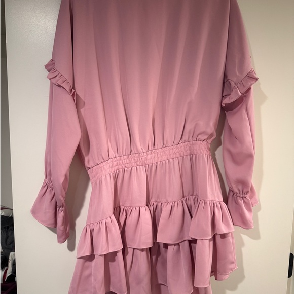 MISA Pink Ruffle Dress - Picture 3 of 4